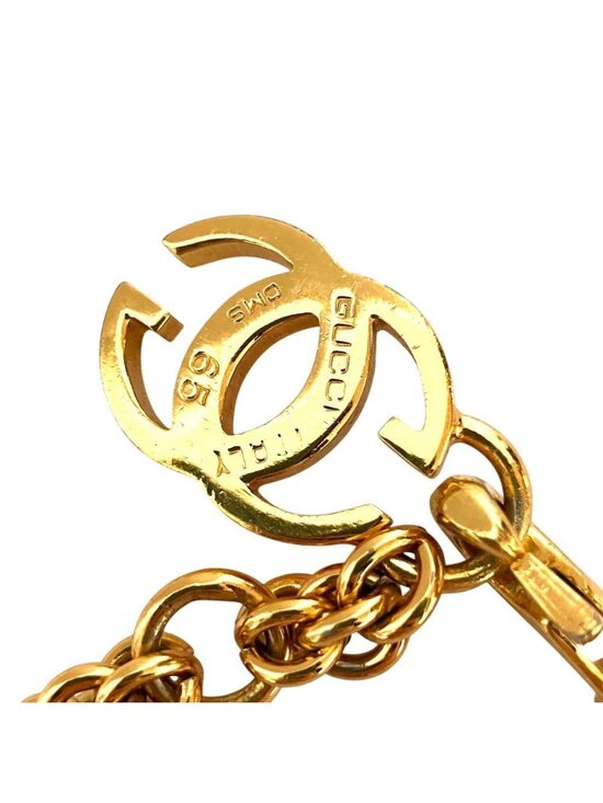 Gucci Vintage Interlocking Chain Belt 65 Gold